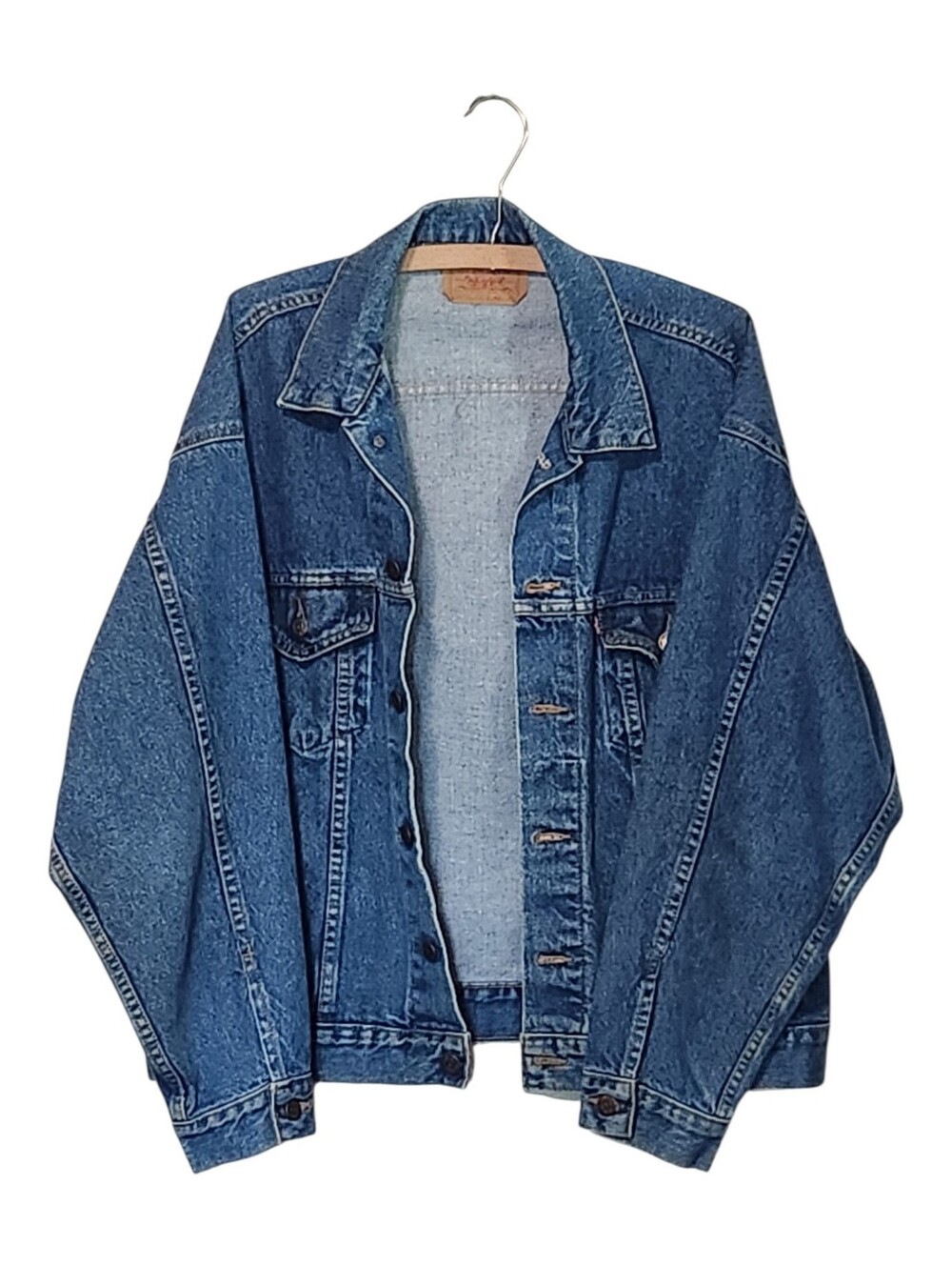Vintage 80's Levi's Made in USA Denim Trucker Jacket 70507 0218 Size XL